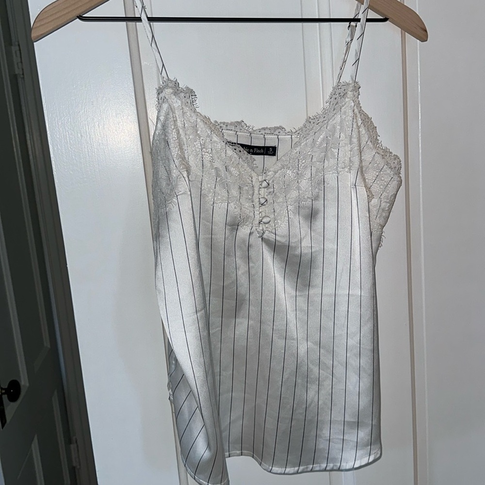 Abercrombie & fitch lace tank stripe